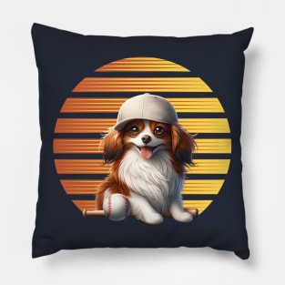 Nederlandse Kooikerhondje - With bat and ball Pillow