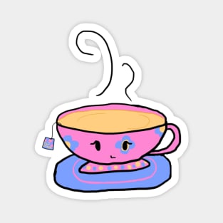 pink teacup Magnet