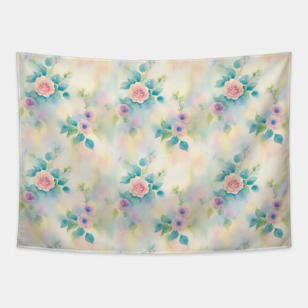 Amazing Abstract Floral Background Tapestry by Victoria's Store