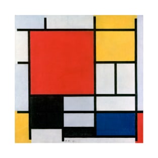 Piet Mondrian's Composition with Red, Yellow, Blue, and Black (1921) famous painting. T-Shirt