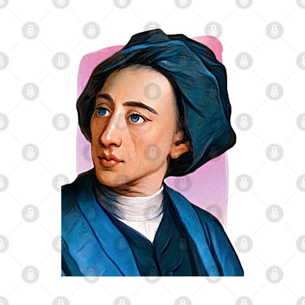 English Poet Alexander Pope illustration by Litstoy 