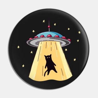 Alien UFO Cat Abduction I Want To Believe Pin