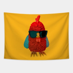 Cool Red Chicken Tapestry