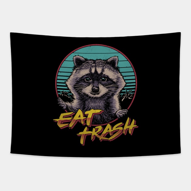 Eat Trash Tapestry by Vincent Trinidad Art