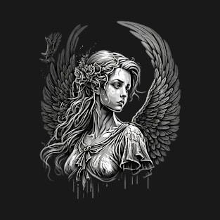 Tattooed Angel | Angelic Tattoo Design T-Shirt