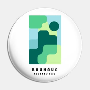 Bauhaus Geometric Art in Green Shapes Pin