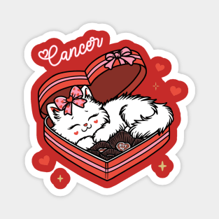 Cancer Sassy Valentines Kitty Magnet