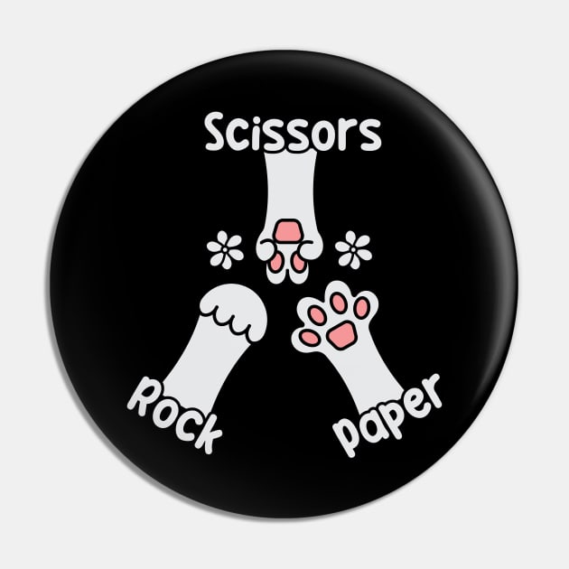 Rock Paper Scissors Cat Game Pin by VecTikSam