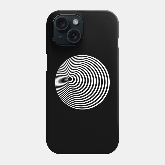 Twilight Zone Tunnel (white on black) Phone Case by Rupert Russell