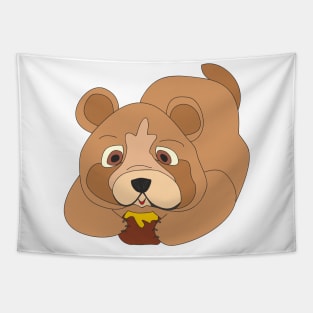 Bear and honey Tapestry