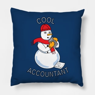 Cool Accountant Snowman Pillow