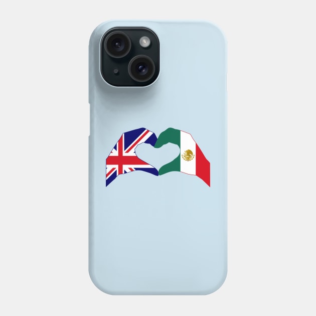 We Heart UK & Mexico Patriot Flag Series Phone Case by Village Values