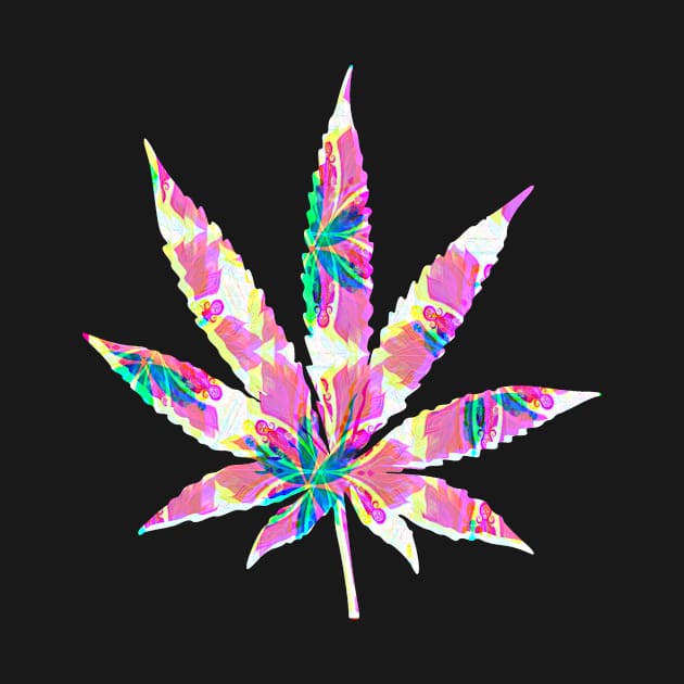 Red and White Weed Cannabis Design by Lin Watchorn 