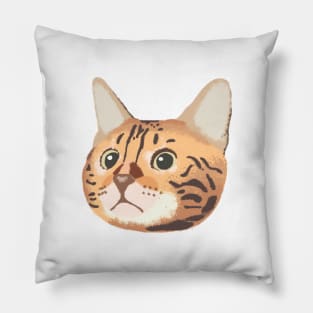 Adorable Wild Cat - Asian Marbled Cat Pillow