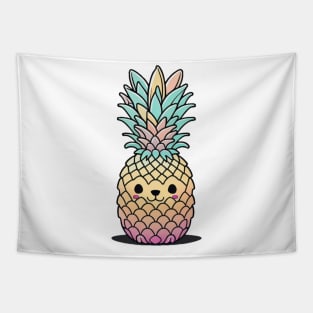 Cute cat pineapple Tapestry
