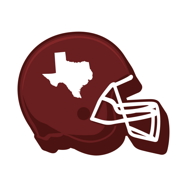 Texas Outline Football Helmet by SLAG_Creative