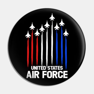 Air Force Flyover T-Shirt Veterans Day 4th of July Gift Pin