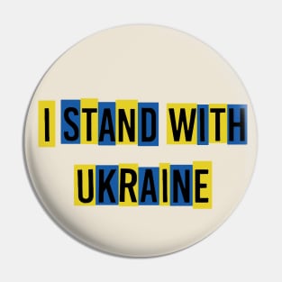 I Stand With Ukraine Pin