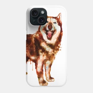 Husky Dog watercolor Phone Case