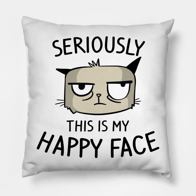 this is my happy face Pillow by vouch wiry