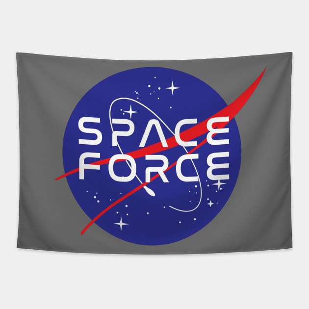 SPACE FORCE NASA logo Tapestry by PaletteDesigns