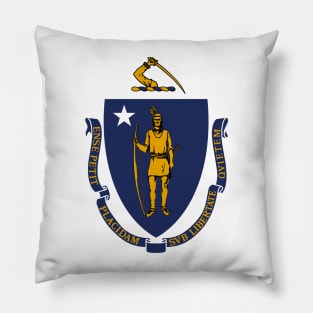 The Commonwealth of Massachusetts Flag Pillow