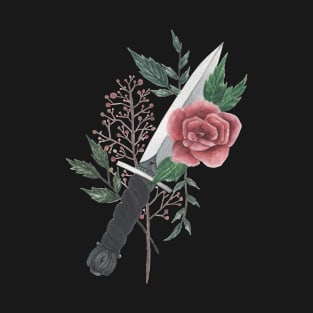 Flowers dagger dark ver. T-Shirt