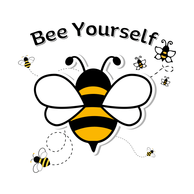 Be Yourself: Unleash Your Inner Buzz with Our Bee-Inspired T-Shirt Collection! by HaMa-Cr0w