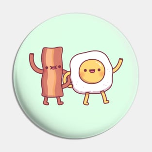 Cute Bacon And Egg Best Friends Pin