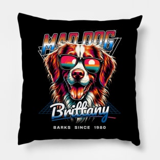 Mad Dog Brittany Dog Pillow