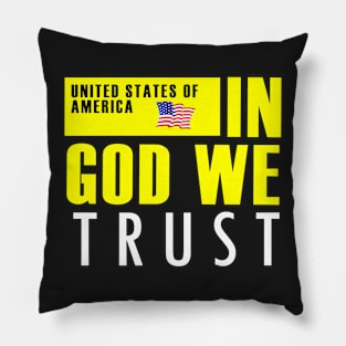 In God We Trust Motto Pillow