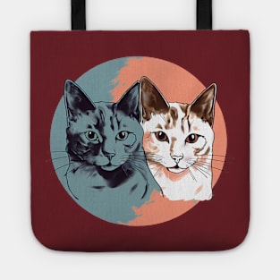 Couple of colourful cats Tote