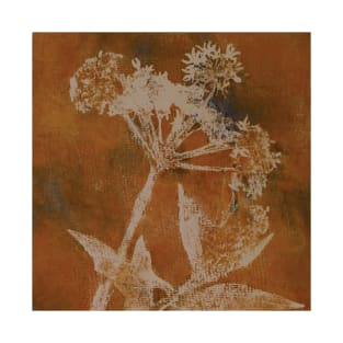 Inner Peace - Reiki Energy Cow Parsley Brown Burnt Orange T-Shirt