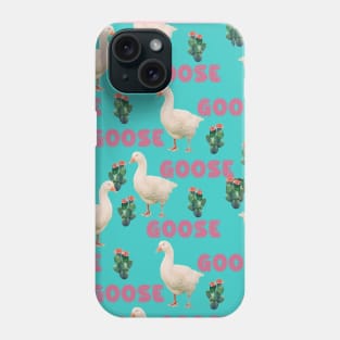 Goose and cactus pattern Phone Case