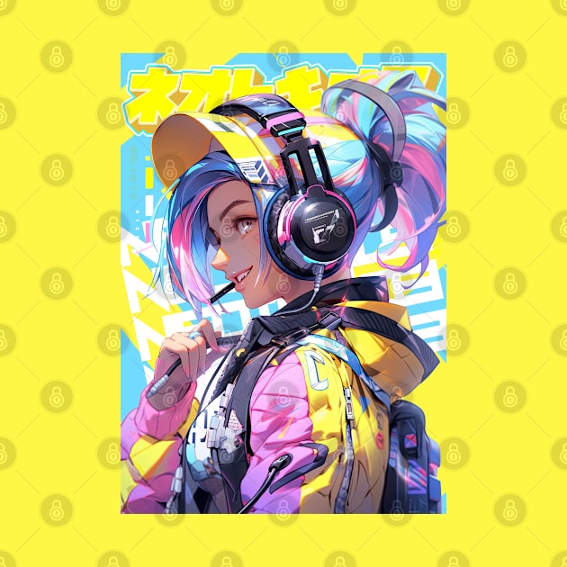 HEADPHONE GAL 3333 - NEOTOKIO3 100%ドPE / DREAM BIG | Anime Manga Kawaii Anime Girl Pop Art 3D | PROUD OTAKU by PROUD OTAKU