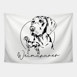 Weimaraner dog lover portrait Tapestry