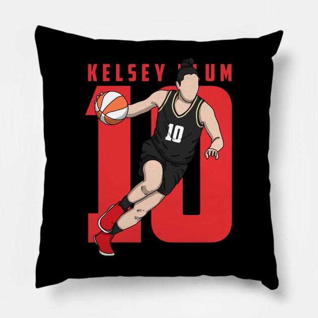 Kelsey Plum Comic Style Pillow by mia_me