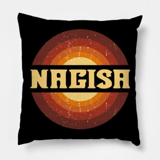 Vintage Proud Name Nagisa Anime Gifts Circle Pillow