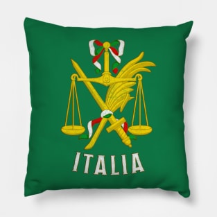 Italian Republic  // Faded Style Coat of Arms Emblem Design Pillow