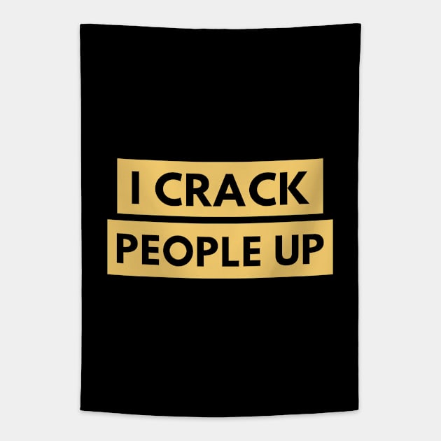 I Crack People Up Funny Chiropractor Spine adjust Therapist Tapestry by patroart