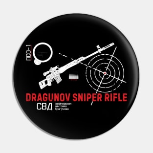 Dragunov sniper rifle on dark Pin