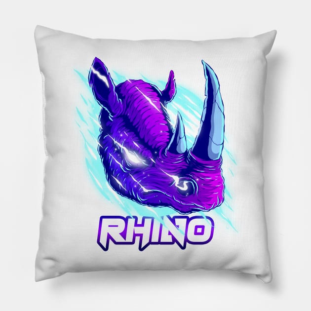 Energy Rhino Pillow by Fashionlinestor