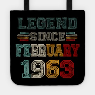 60 Years Old Legend Since February 1963 60th Birthday Tote