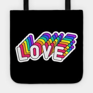 Love Quote Colorful Positive Inspiration Tote