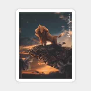 Origami Lion King Magnet