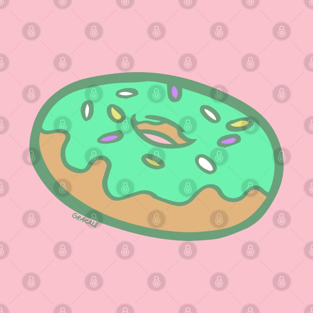 Mint Pastel Doughnut by Jan Grackle