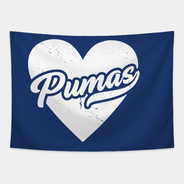 Vintage Pumas School Spirit // High School Football Mascot // Go Pumas Tapestry by SLAG_Creative