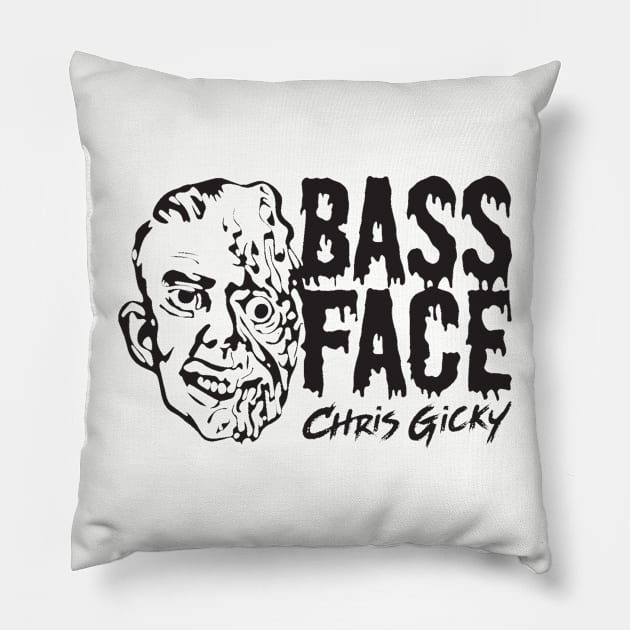 Bass Face VIP Pillow by Chris Gicky