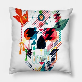 Abstract Skull Pillow