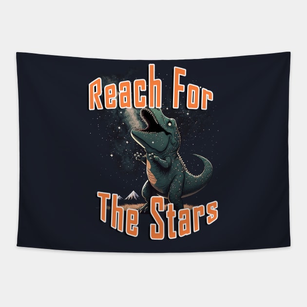 Reach For The Stars (T-Rex) Tapestry by nonbeenarydesigns